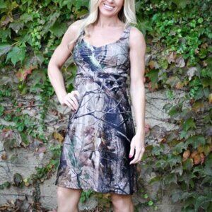 Camo Print Womens Dress Camouflage Camo Bridesmaid Wedding Dress Made in USA
